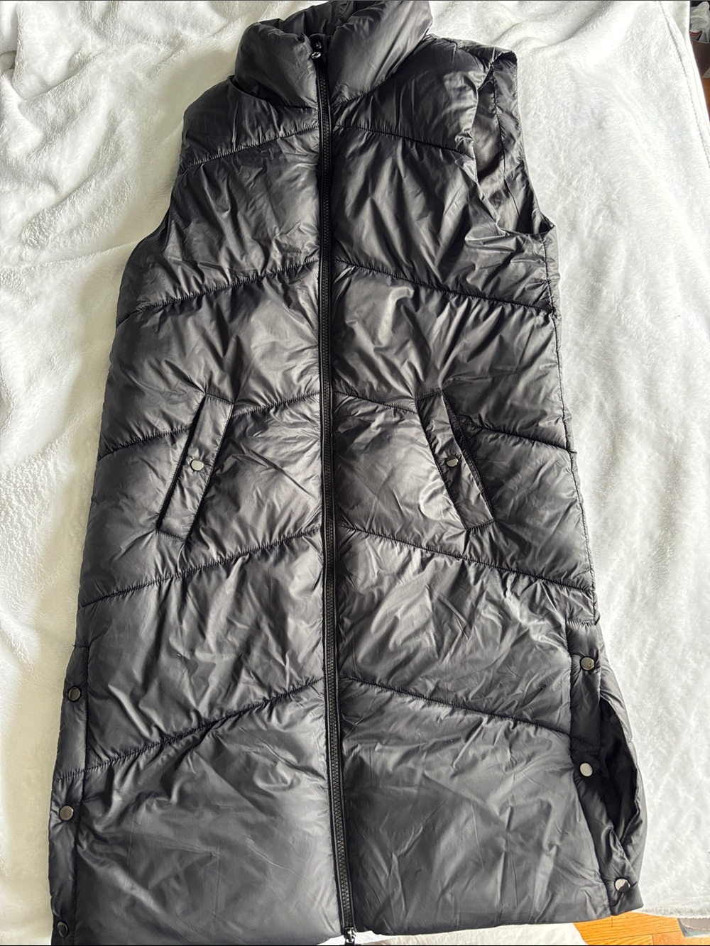 Vero Moda Black Quilted Long Puffer Vest